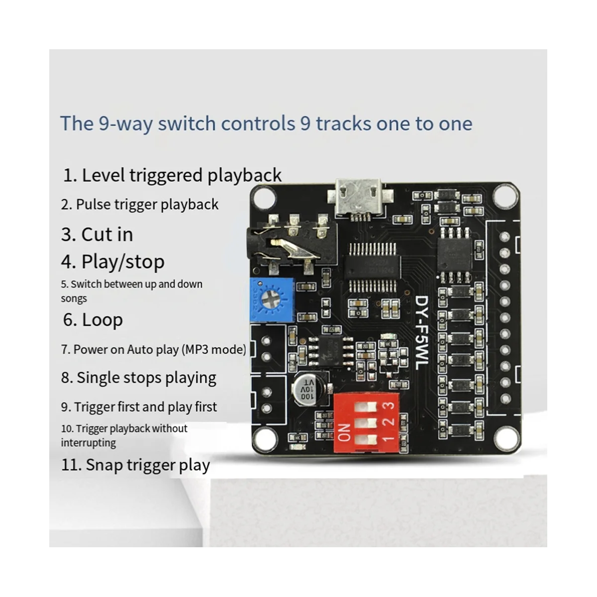 DY-F5WL 5W Voice Playback Module Supporting -SD Card MP3 Music Player for