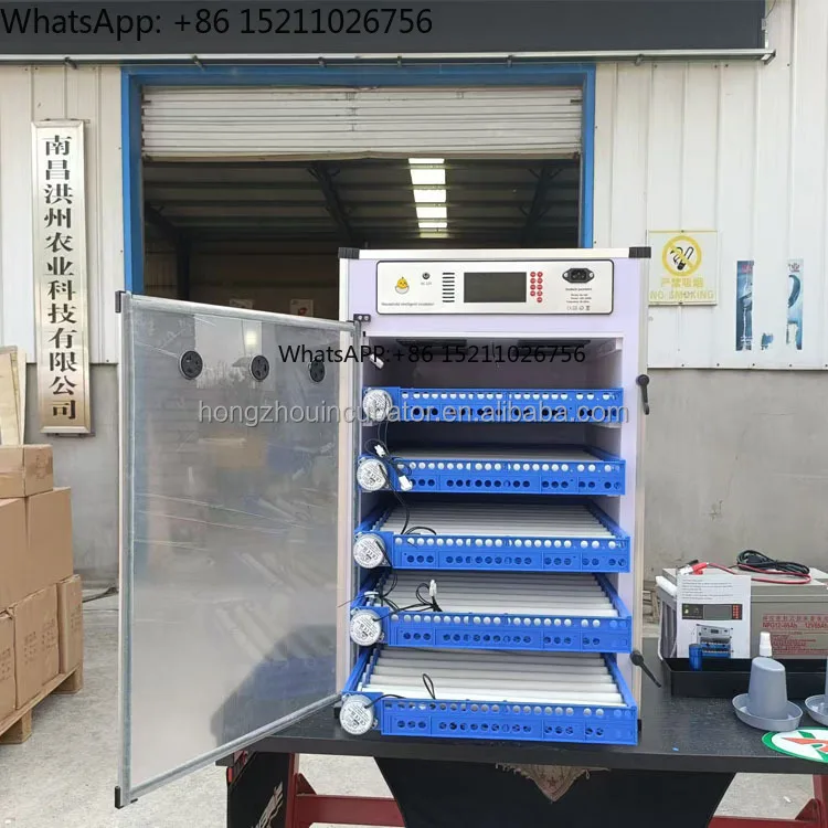 Wholesale Price Fully Automatic Solar Chicken Ostrich Egg Incubator Dual Power 340 Capacity New High Hatching Rate Automatic