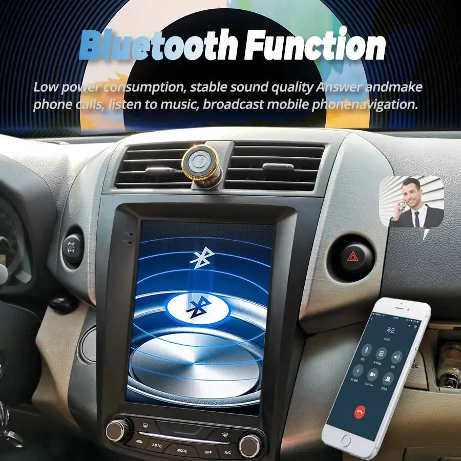 Navirider 10.4 بوصة DSP مشغل فيديو الوسائط المتعددة رئيس وحدة ستيريو لتويوتا RAV4 2008-2012 شاشة أندرويد 15 نظام تحديد المواقع والملاحة BT