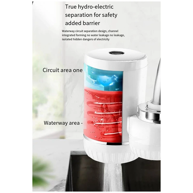 Easy Installation Fast Heating Mixing Faucet Instant Electric Water Heater Faucet Heater With Digital Display EU-Plug Durable