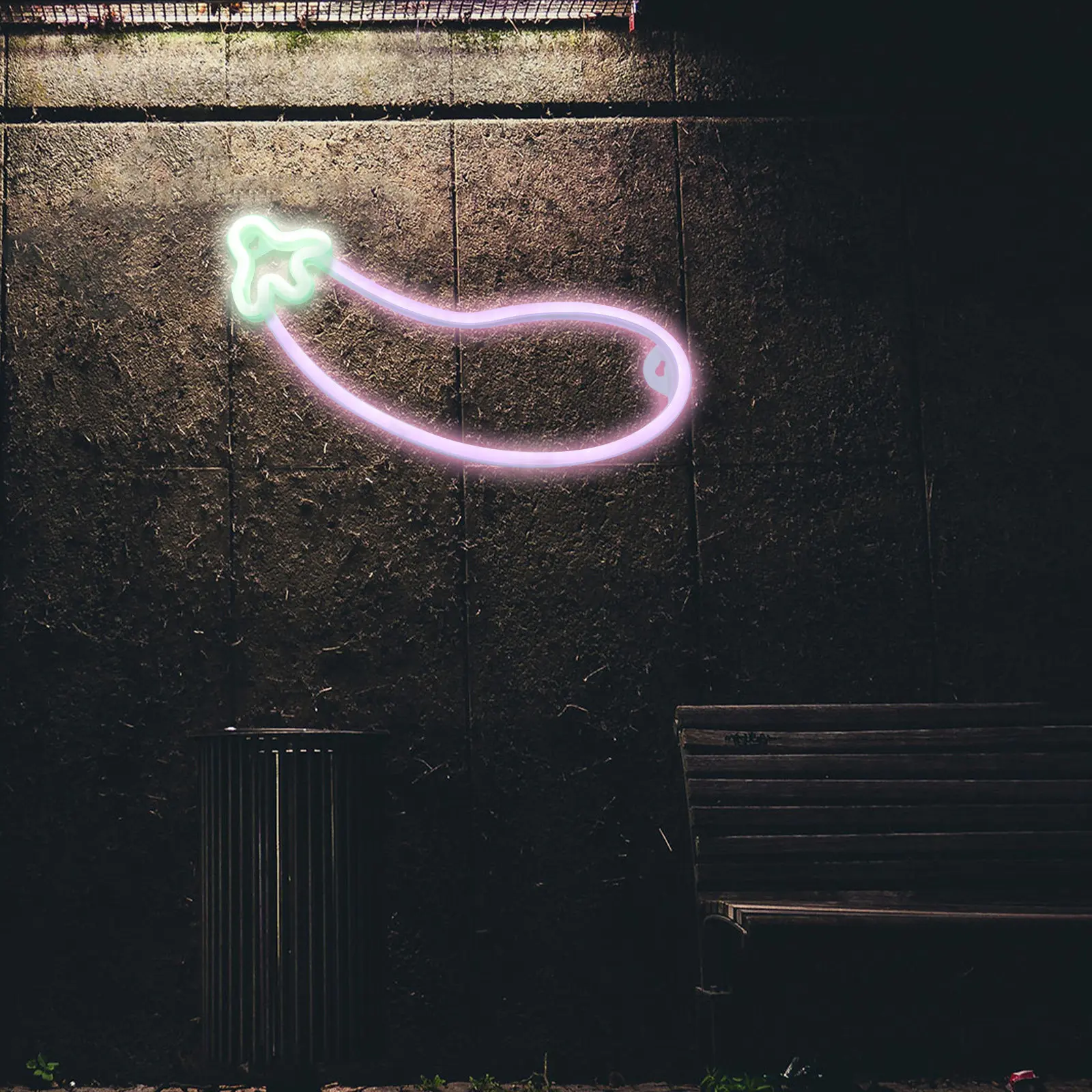 Eggplant Neon Light LED Night - Bedroom Lighting Decor Ideas review and price