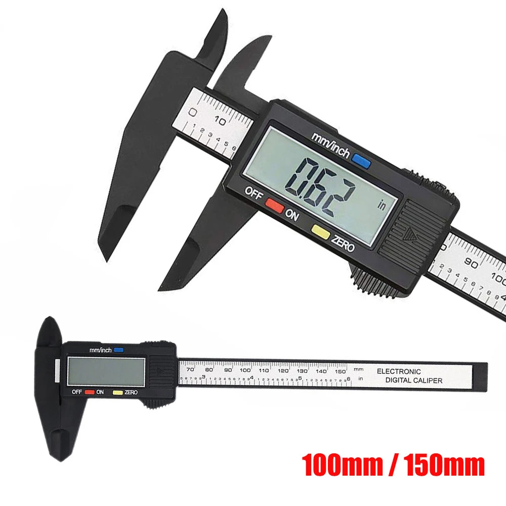 Stylish Digital Caliper 6 inch Electronic Vernier Caliper 100mm Calliper Micrometer Digital Ruler Measuring Tool 150mm 0.1mm