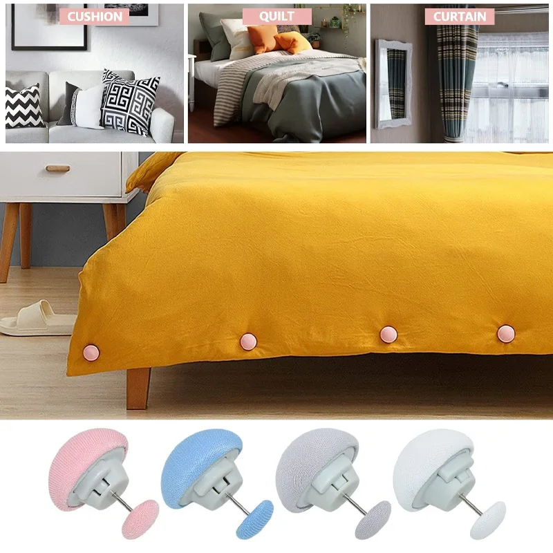 4/8PCS BedSheet Quilt Clip Duvet Cover Fastener Clip Anti Slip Blanket Buckles Quilt Holder Fixator Gripper Easy To Unlock