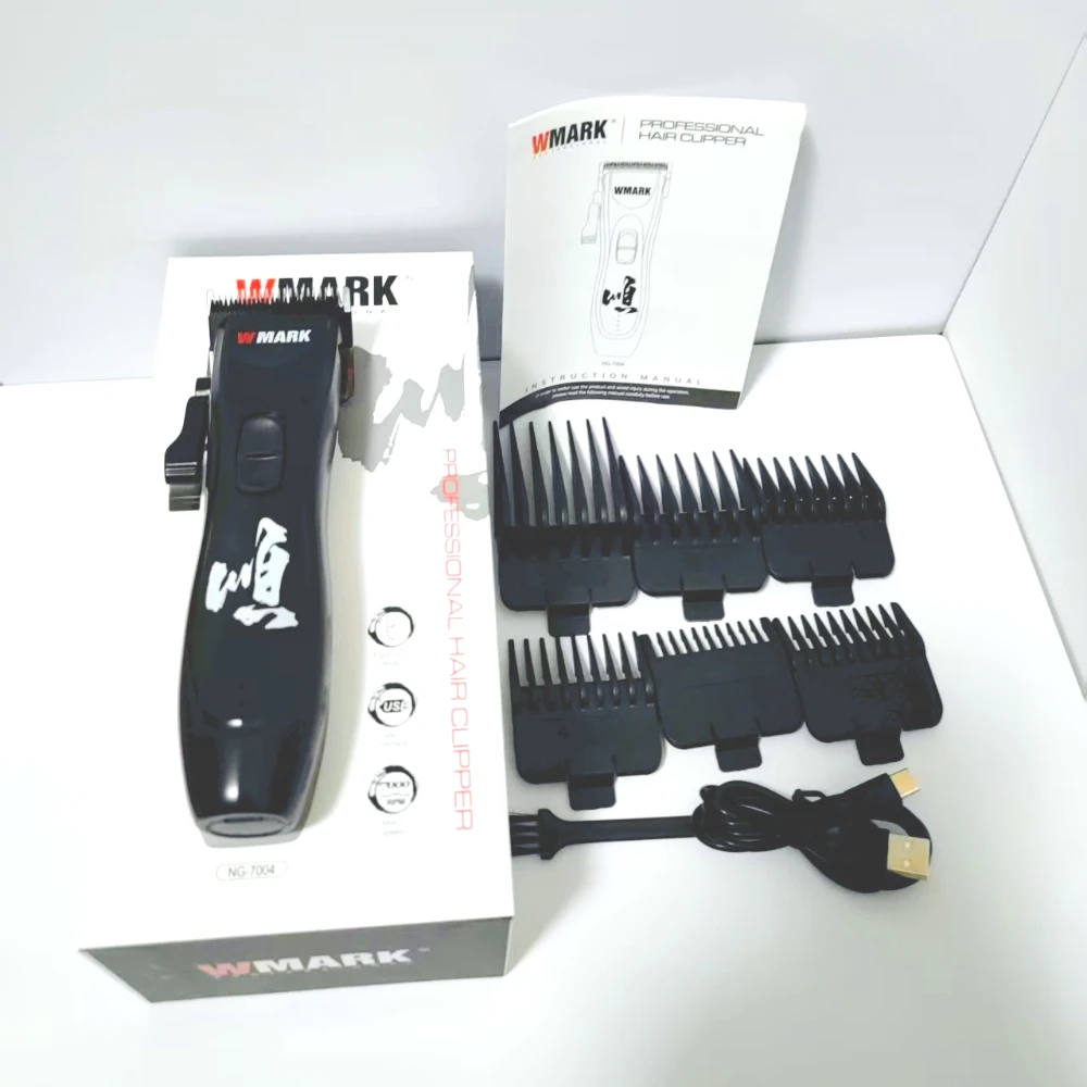 

НОВЫЕ триммеры для волос с масляной головкой, электрические ножницы WMARK NG-7004, электрический толкатель, хит продаж, зарядные машинки для стрижки волос