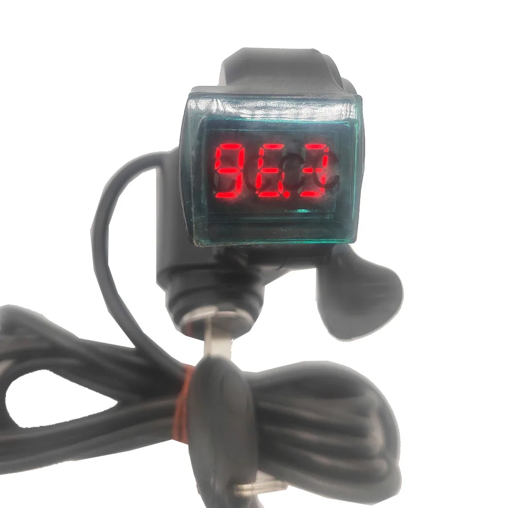 12V 24V 36V 48V 60V 72V ebike rower kciuk przepustnicy z klucz blokady LCD wyświetlacz gazu na rower elektryczny/skuter/e-bike