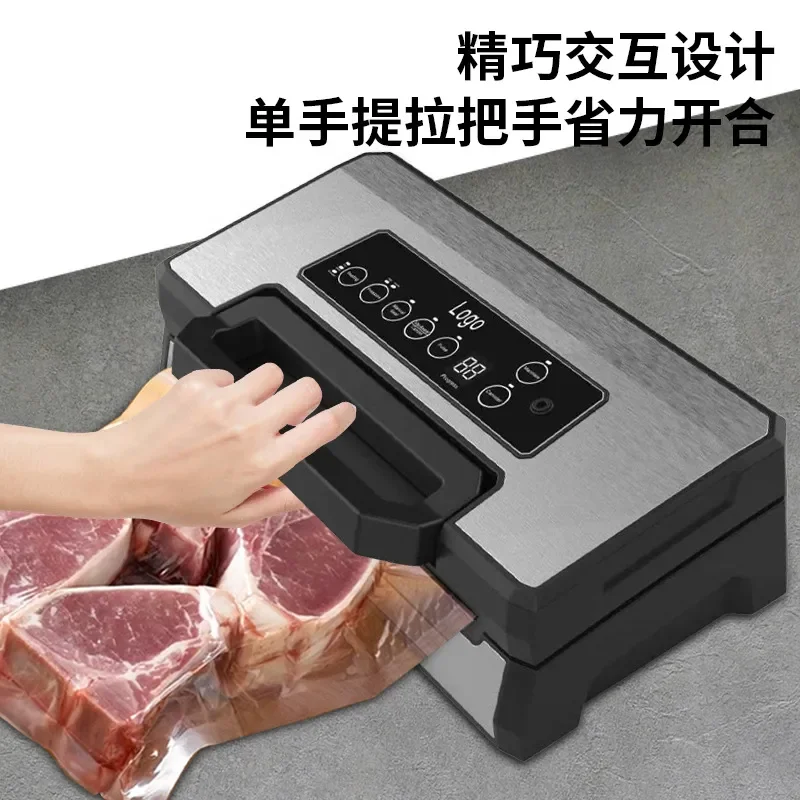 Automatic Vacuum Sealer Machine for Food Preservation Continuous Seal Adjustable Suction Pumping Device for Home and