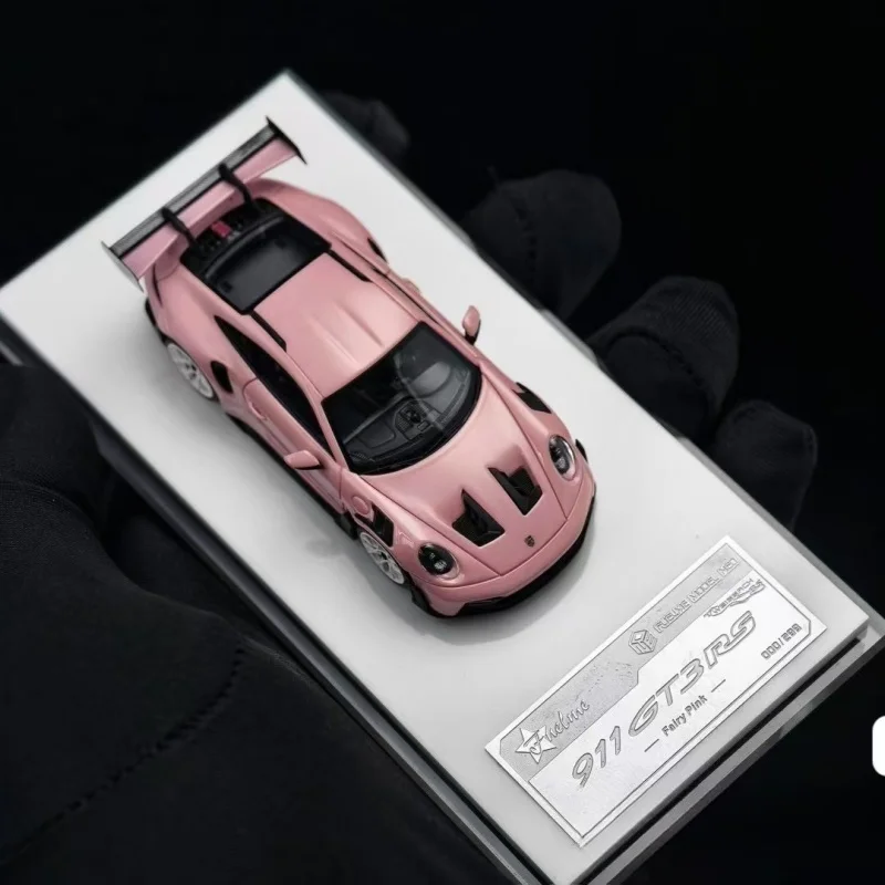 Fuelme 1:64 992 GT3 RS GT Silver Green wheel resin miniature model