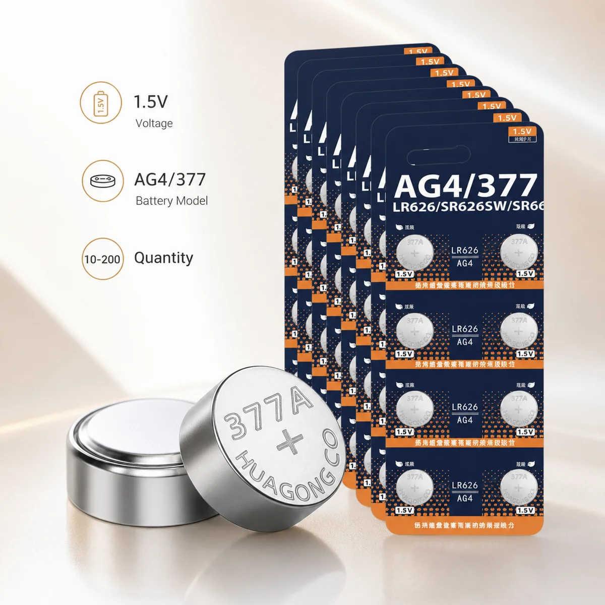 10-200Pcs AG4 SR626SW 377 LR626 1.5V Alkaline Button Cell Batteries for Watches Toys 377A 376 LR66 177