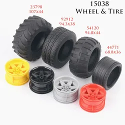 4Pcs/lot Building Blocks 15038 Wheel And 23798 54120 44771 Tire For Supercar Compatible DIY Bricks Parts High-Tech Kid Toys