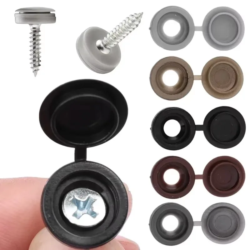 10/100pcs Screw Decorative Cover Cross Screw Nail Cap Folding Buckle for Car Furniture Decorative Nuts Cover Bolts Hardware