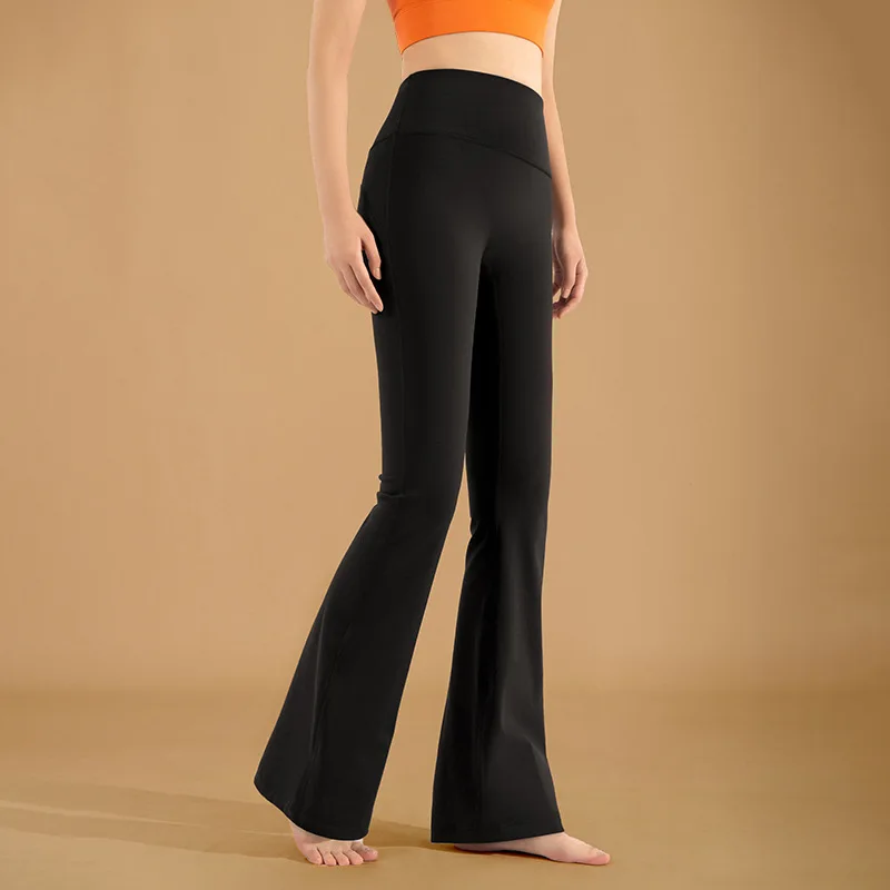 Flared Leggings Women\'s Yoga Pants Control Tummy High Waist Wide Leg Pants for winter