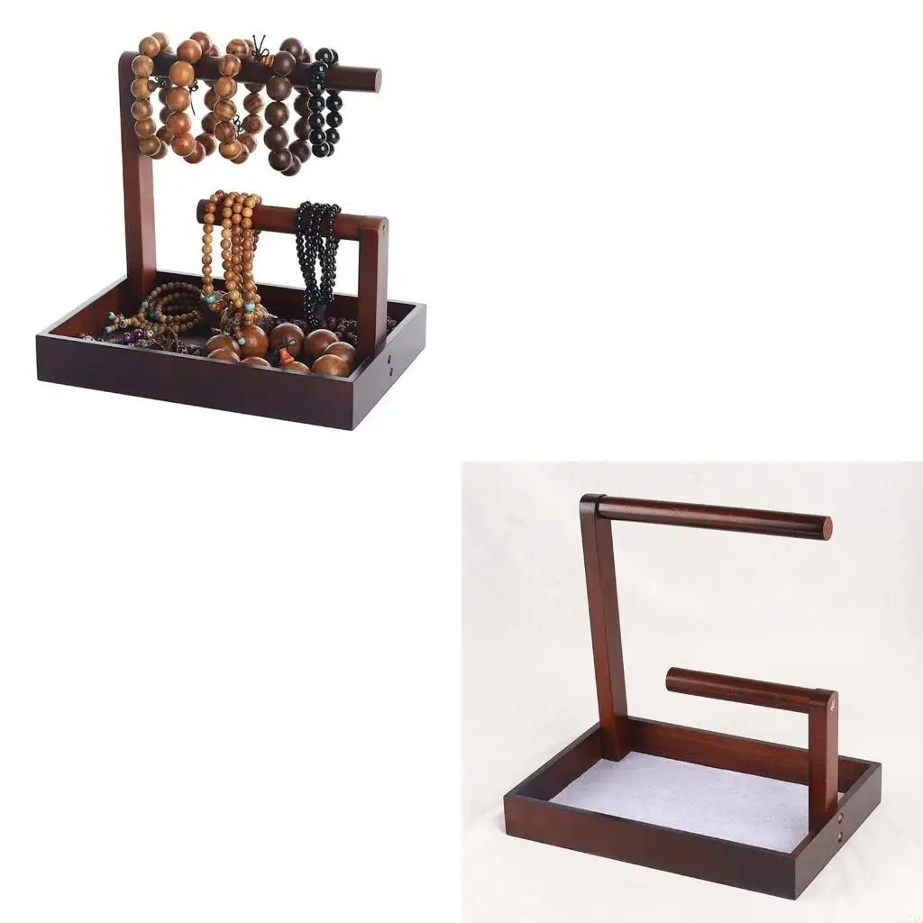 

Элегантный деревянный держатель для ювелирных изделий, деревянный держатель для браслета из бусин, стеллаж для хранения изделий,