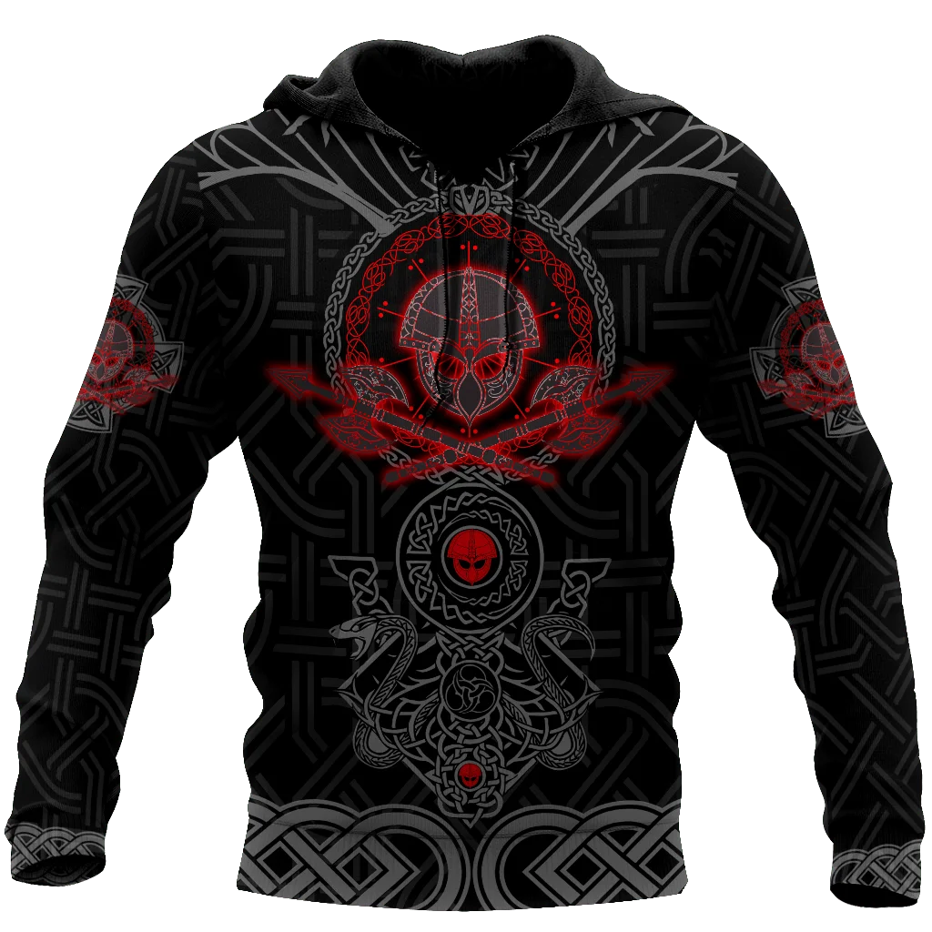 

Hoodie Men Print New Viking Mythology Vintage Style Tops Oversized Casual Long Sleeve Pullover Clothes Clothing Spring Autumn