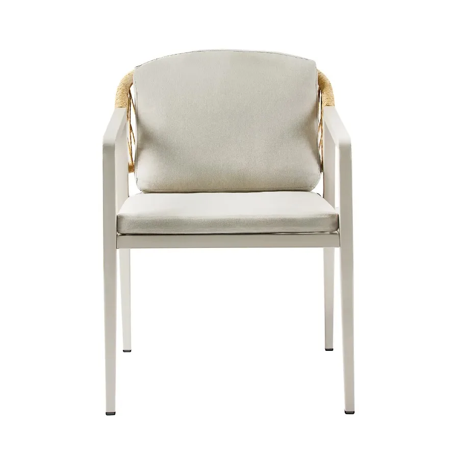 Outdoor Dining Chair Set of 2, Wicker Rattan Woven Patio Chairs, Outdoor Armchair Seating for Patio Backyard Poolside Balcony,