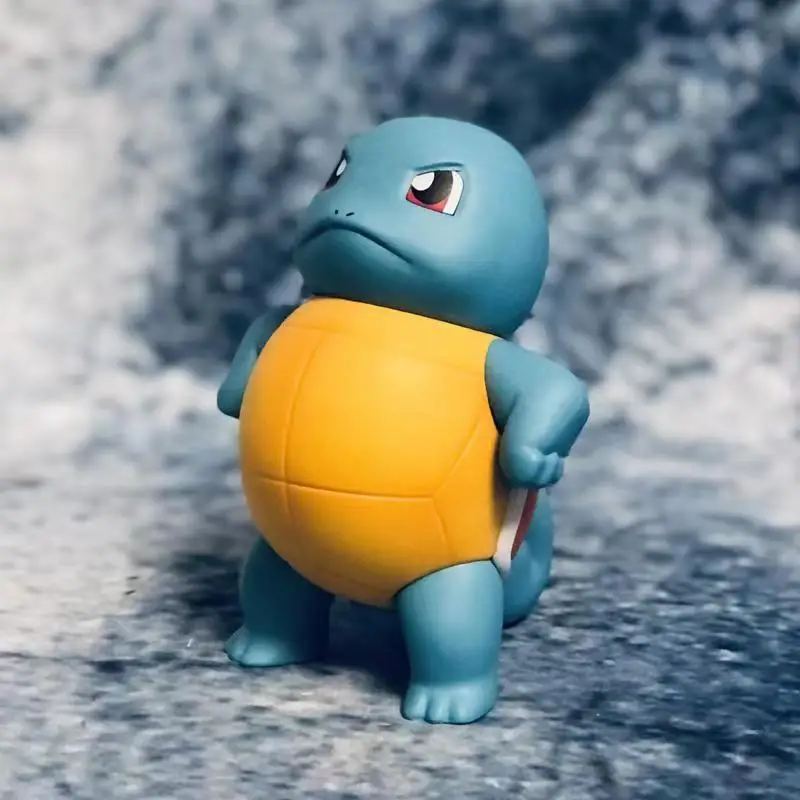 Figuras periféricas de Pokémon Squirtle, modelo Kawaii, decoración de animación japonesa, coche, adornos de vida en el hogar, regalos de novia