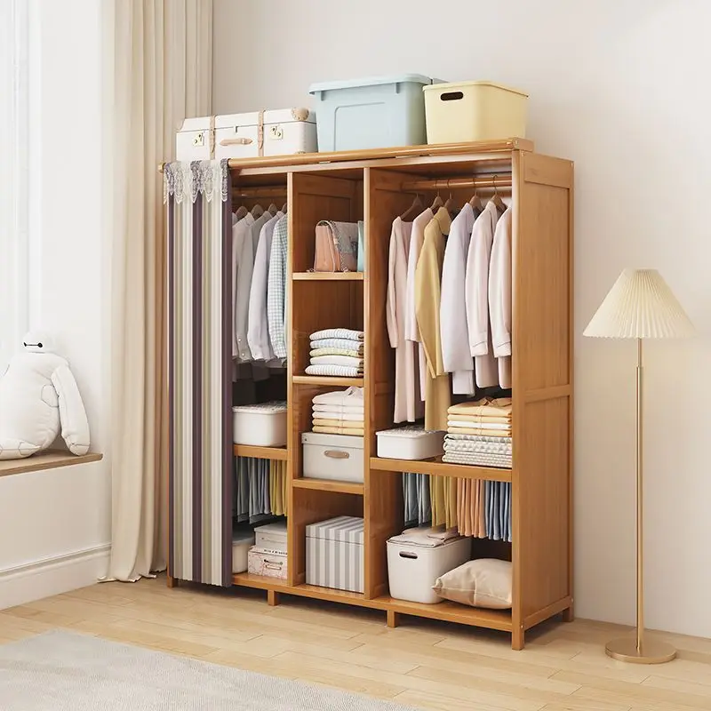 AOLIVIYA Bedroom Assembled Wardrobe Clothing Storage Cabinet Easy Rental Large Capacity Dustproof