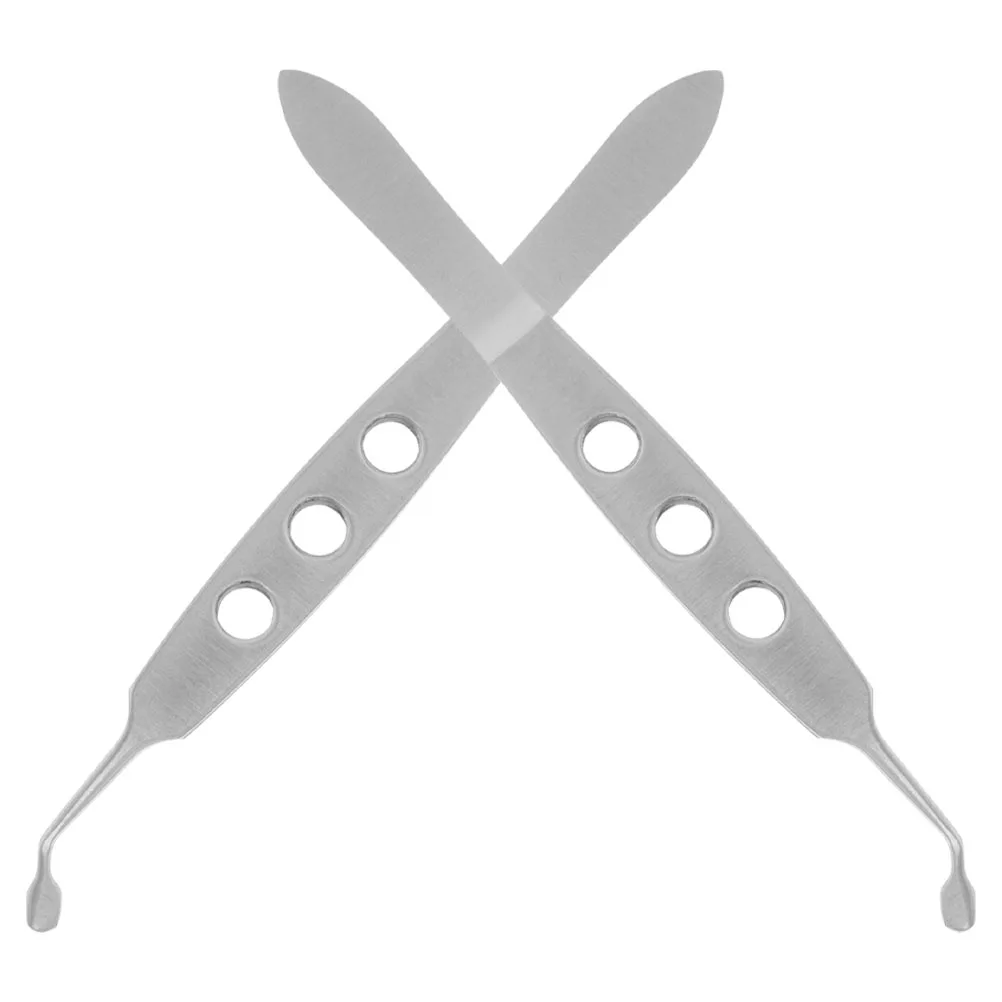 

2Pcs Stainless Steel Eyelid Tweezer Eye Care Tool Meibomian Expressor Eyelid Treatment Round Tip Precision Massage Forceps