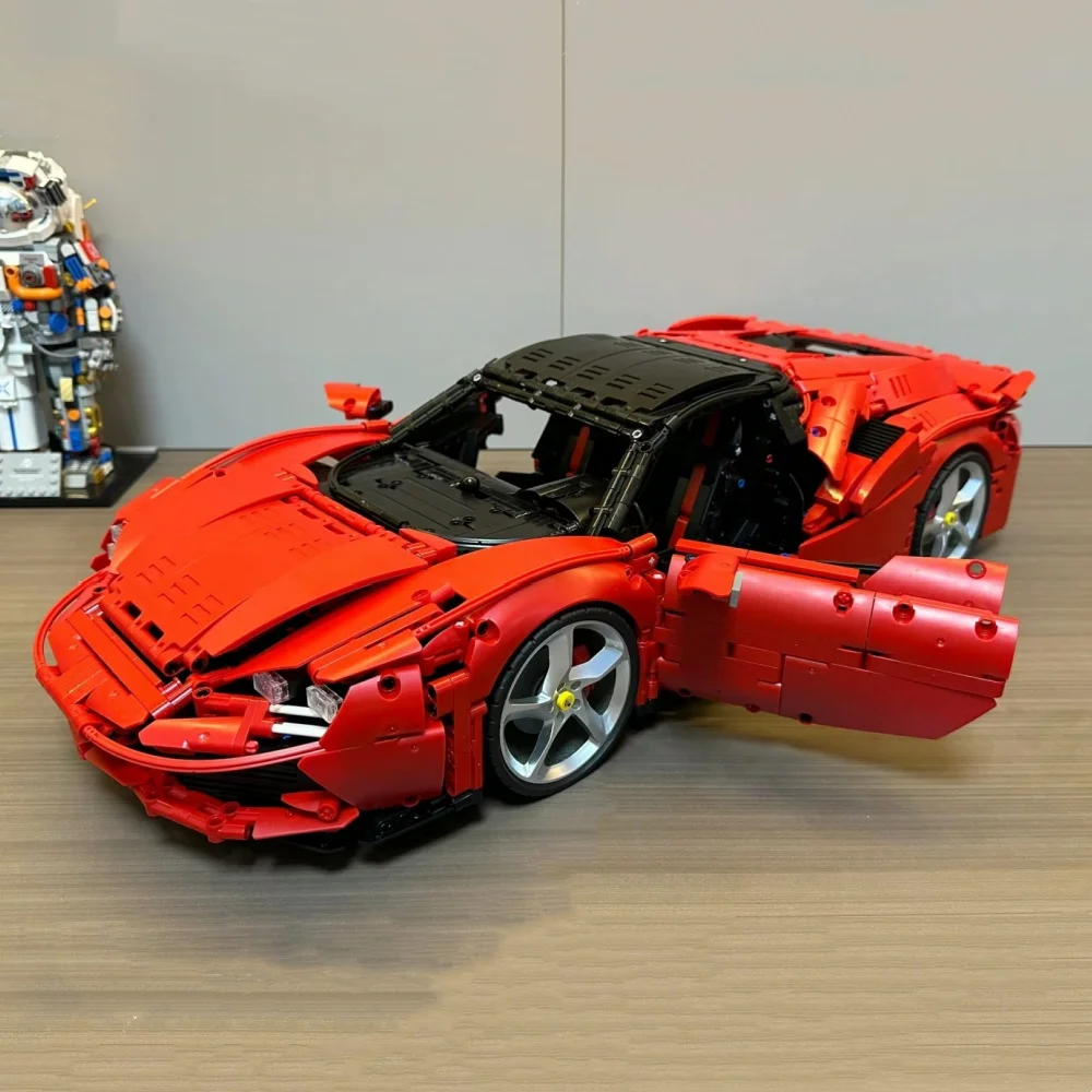 

IN STOCK MOC 72952 SF90 Stradaler 1:8 Racing Super Car Model 4300pcs High-tech Technology Building Blocks Bricks Toys Ferrarili