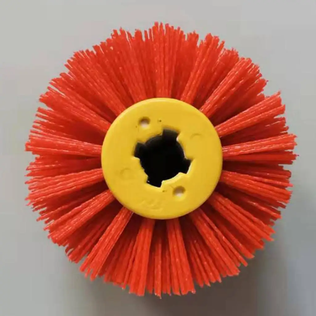 Burnishing Polishing Wheel 80 Grit Abrasive Wire Brush Buffing Drum Grinding Tool for Wood Floor Surface Finishing