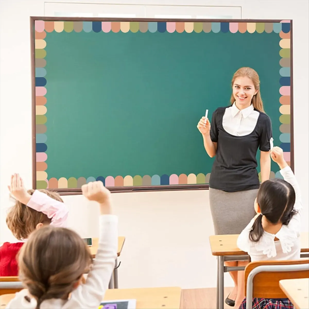 2026 + بوهو لوحة الإعلانات الحدود الفصول الدراسية ملصقات الحدود الملونة بوهو يموت قطع الحدود الزخارف حدود لوحة الإعلانات #6