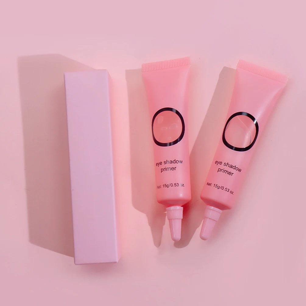 15g Private Label Makeup Base Custom Bulk Pink Hose Tube Box Makeup Primer Isolated Moisturizer Eye Make Up Brighten Skin Vegan