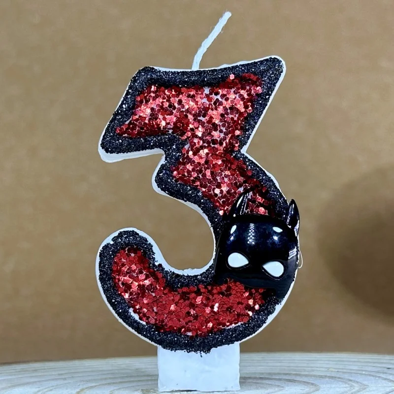 Red Birthday Candle Boy Black Luxury Candle Number And Holders Rituals Special Memories Party Home Decoration Lamps candles