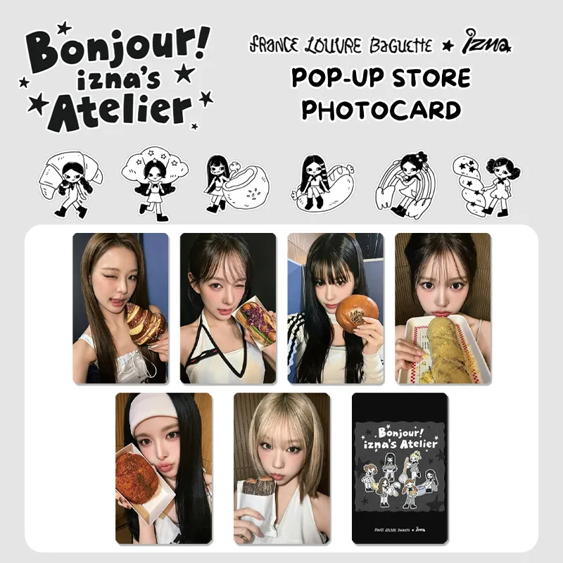 6Pcs/Set Idol IZNA New Series Lomo Cards Postcards Special Bonus Card MAI JEEMIN JIYOON KOKO SARANG JUNGEUN Fans Gift Collection view 2