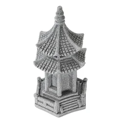 Miniature Stone Pagoda Statue Realistic Craftsmanship Durable Garden Decor Zen Accessories Pavilion Decorations Mini