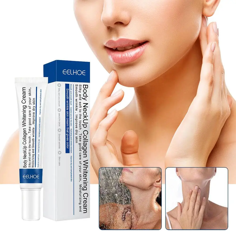 Crème anti-âge au collagène pour le cou, soin de la peau, raffermissant, lifting, blanchissant, hydratant, double ruisseau, 6 pièces