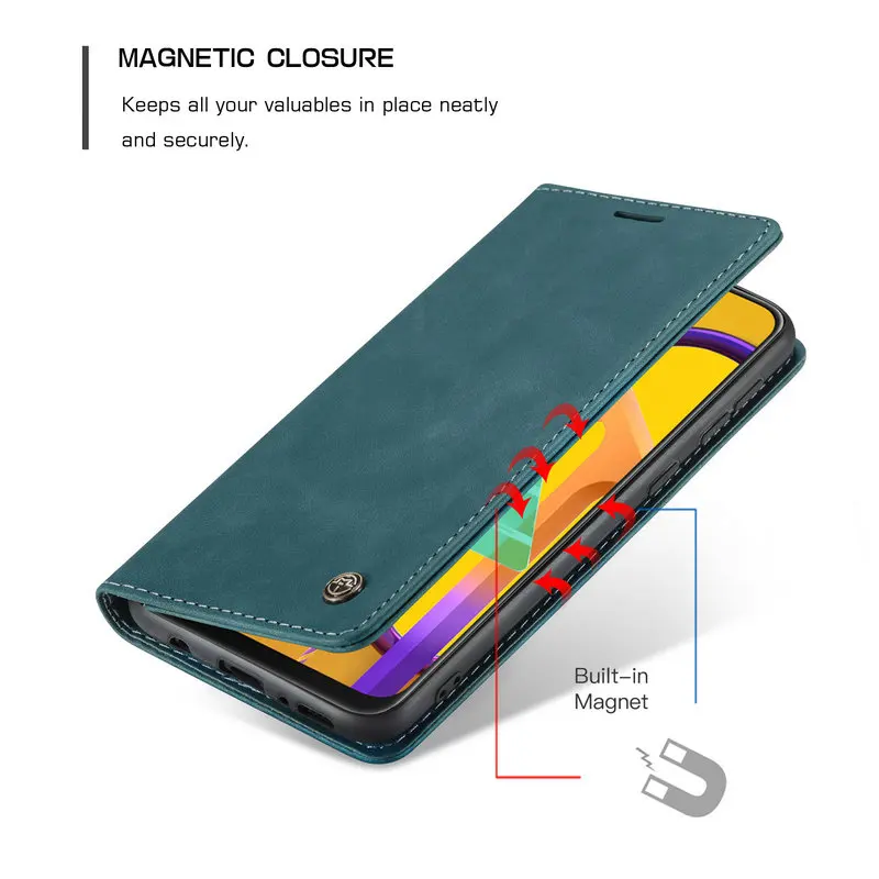 Shockproof Case Leather Etui for Samsung M31 Case Samsung M21 M30S M20 M10 M 31 30 S 30S Flip Cover for Samsung Galaxy M 21 Case