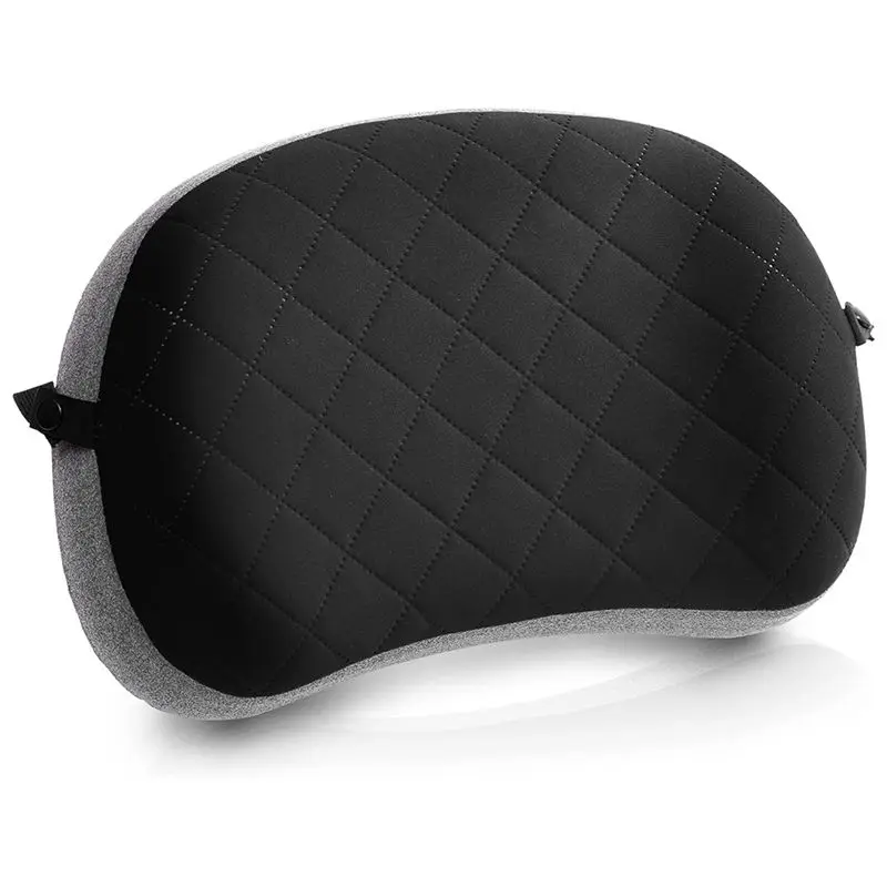 AT02-Ultralight Inflatable Camping Pillow With Soft Washable Cover, Compact Compressible Portable Travel Air Pillow(Grey) Durabl