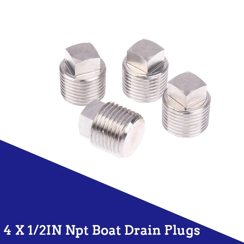 

4 шт. пробки для лодки 1/2 дюйма DN15 Npt из нержавеющей стали сливная пробка для лодки сливная пробка для гаража сливная пробка для лодки подходит для большинства корпусов лодки