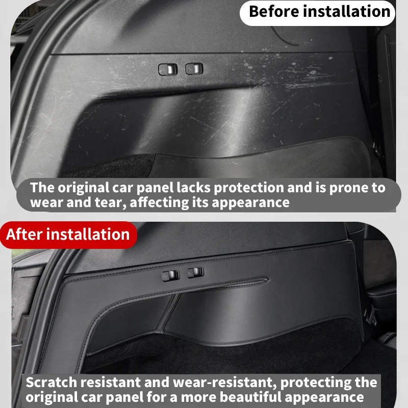 مناسبة لنماذج Tesla Model Y 21-24، وسادات حماية سميكة على جانبي صندوق السيارة تحمي الداخلي بشكل فعال