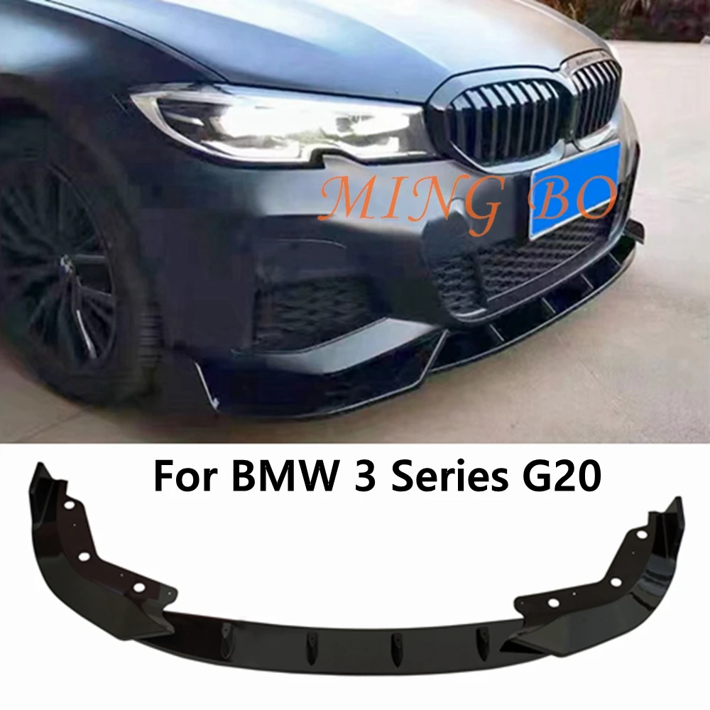 

For BMW 3 Series G20 320i 330i Tuning 2019-2022 M Pack MP Style Front Bumper Splitter Lip Spoiler Diffuser Guard Body Kit Cover