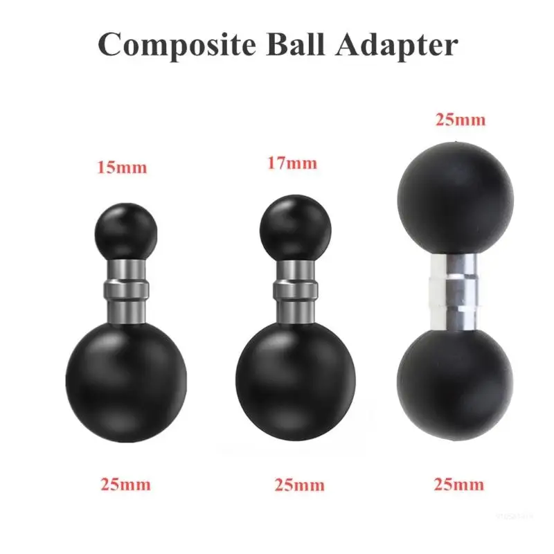 

25mm to 15mm 17mm 25mm Double Ball Mount Adapter Dual Ball for Head for Action Camera Smartphone GPS Bracket Converter Dropship