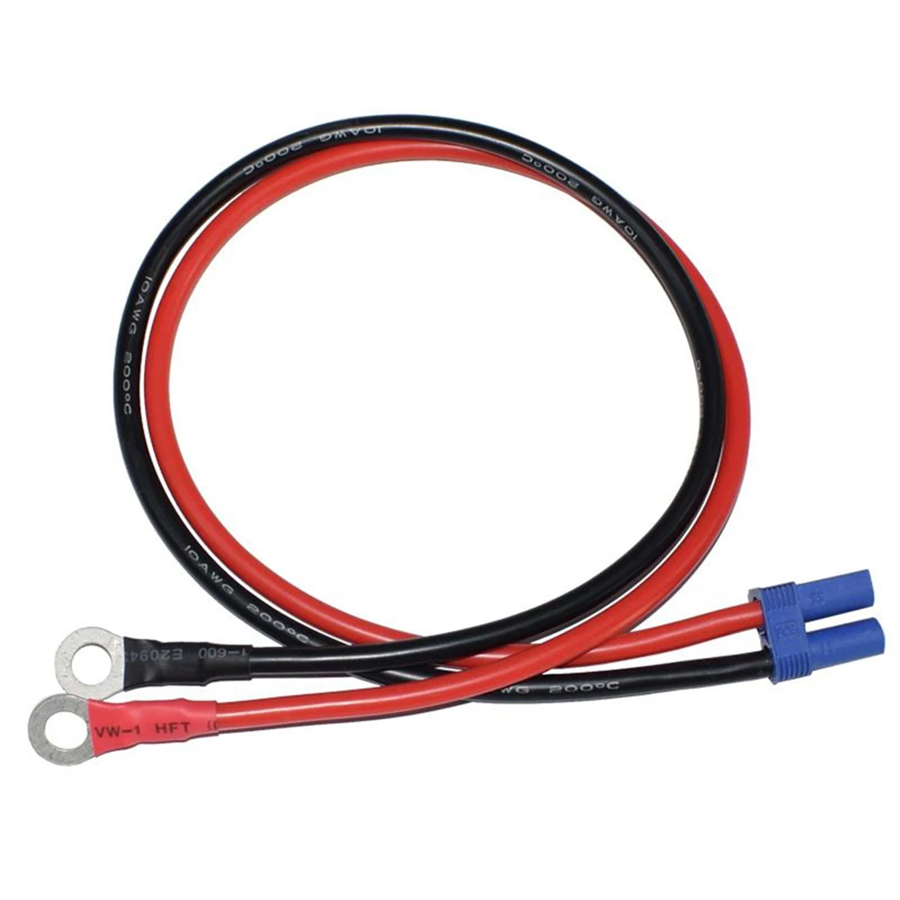 100A Copper Wire EC5 Plug To Pure Copper O-Terminal Cable Car Battery Starter 2 Cores 10awg 50cm Jump Starter Parts