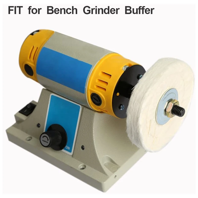 

ABVG-2Pcs Super Thick Polishing Wheel 6 Inches Suitable For Bench Grinder Tools Mirror Polishing And Waxing