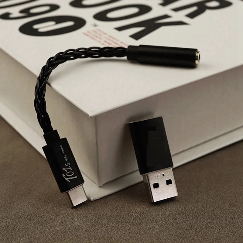 T01s DAC 오디오 하이파이 이어폰 앰프, USB C타입-3.5mm 잭 오디오 어댑터, 32 비트 디지털 디코더, AUX 컨버터