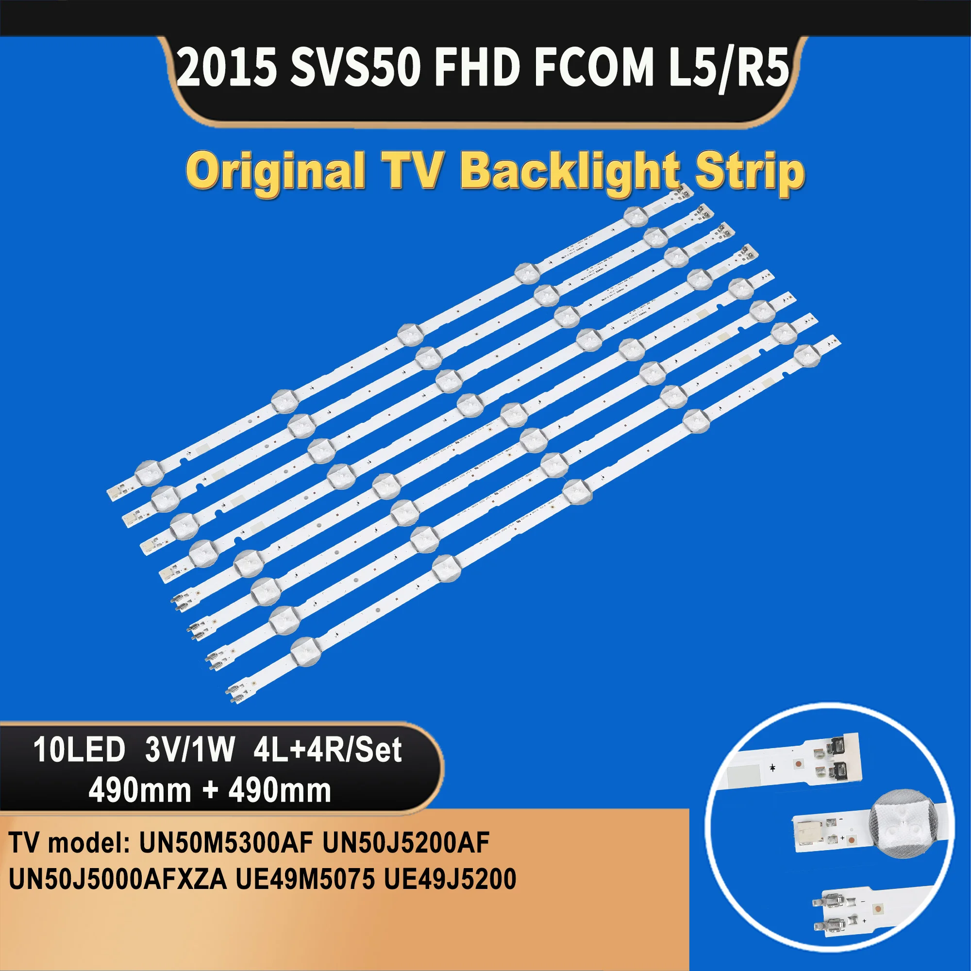 Tv backlight levou luz tira para samsung, tv backlight, modelo sm-062, 5, 5 + 5, para un50m5300af, un50j5200af