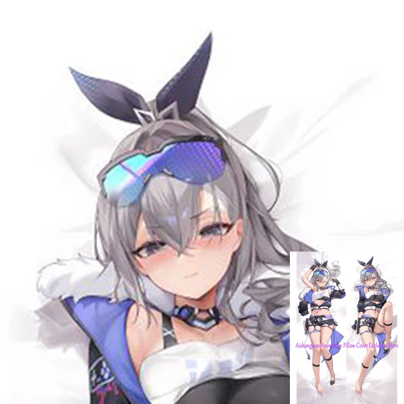 

Dakimakura Anime Pillow Cover Silver Wolf Double Sided Print 2Way Bedding Festival Gifts Gifts