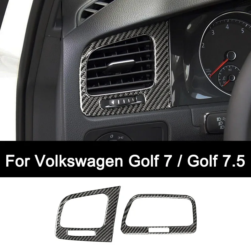 

For Volkswagen Golf Mk7 Mk7.5 (2012-2019) Premium Carbon Fiber Auto Side Air Vent Outlet Decorative Sticker Auto Accessories