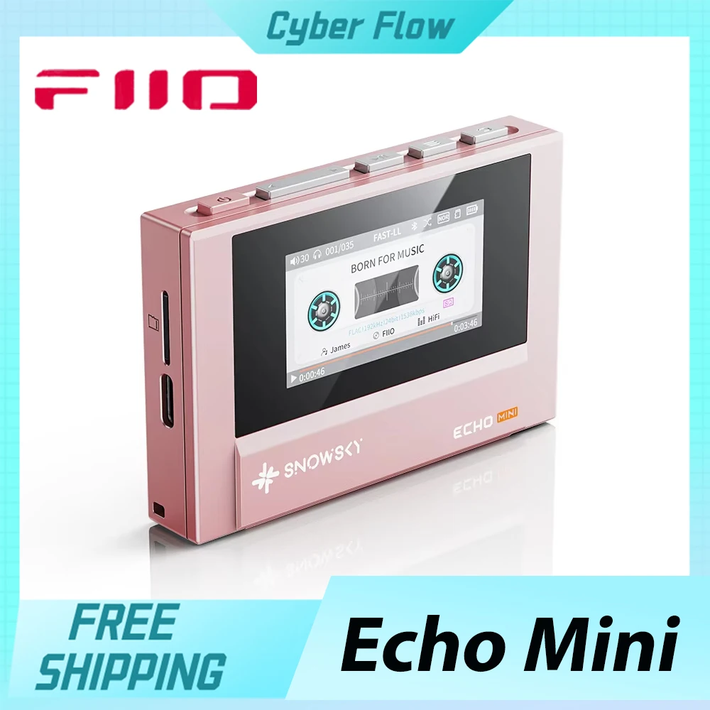 Fiio Snowsky Echo Mini Kablosuz Bluetooth Mp3 Mini Walkman 8 GB Desteği Dsd Retro Taşınabilir Bluetooth Oynatıcı Özelleştirilmiş MP3 Hediyeler