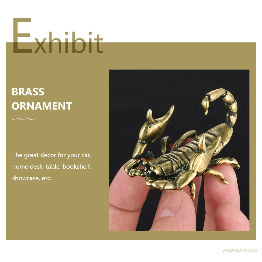 Messing Skorpion Stifthalter Premium Metall Schreibtisch Dekor Home Office Auto Tisch Vitrine Display Retro