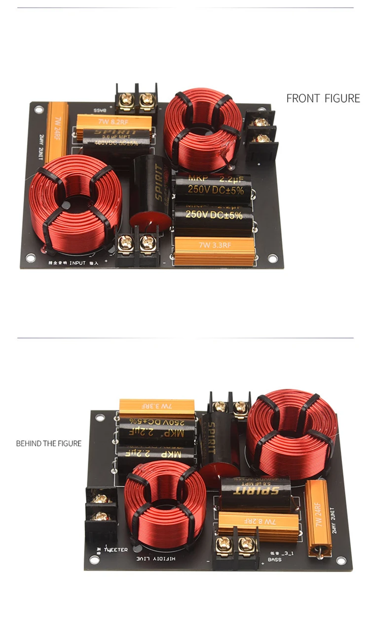 HIFIDIY Hi-Fi 2-Wege 2-Lautsprecher-Einheit (Hochtöner + Tieftöner) Lautsprecher Audio-Frequenzweiche Crossover-Filter X2B – Detail 10