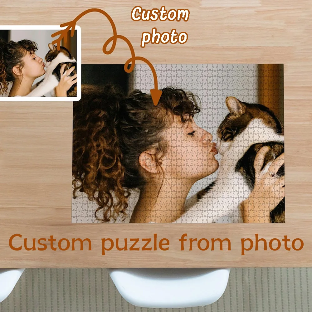 Personalized Picture Wooden Puzzle 35/300/500/1000pcs Custom Photo for Home Game