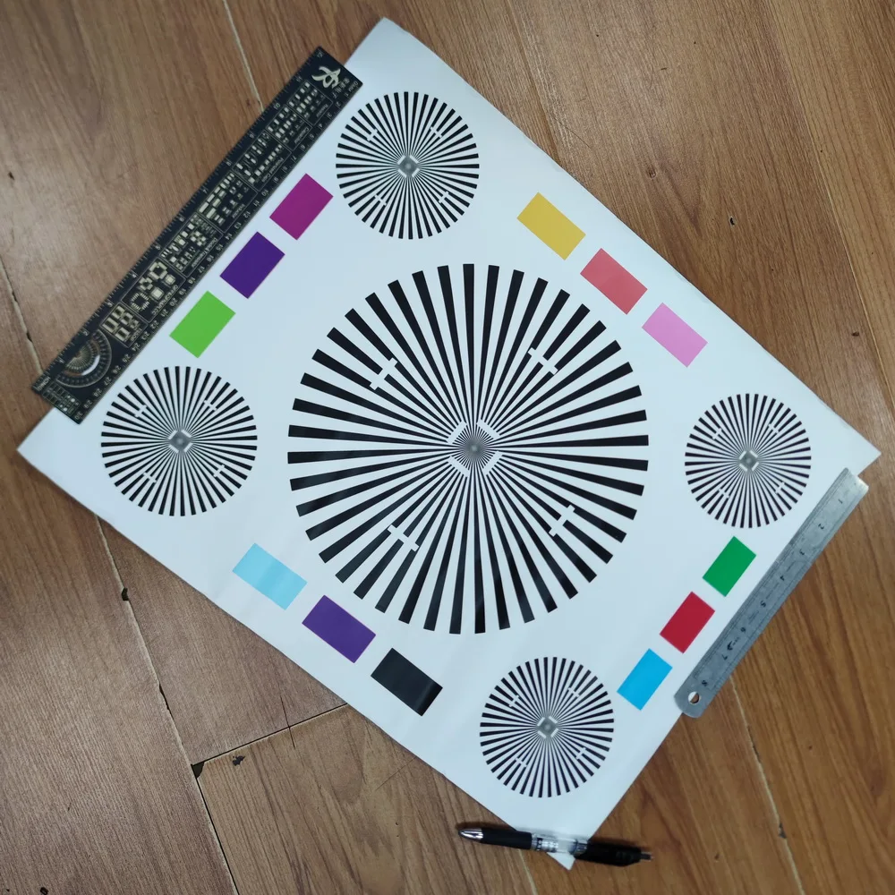 CCTV Camera Test Chart For camera Focusing Test 38*48cm Camera Lens Test Drawing