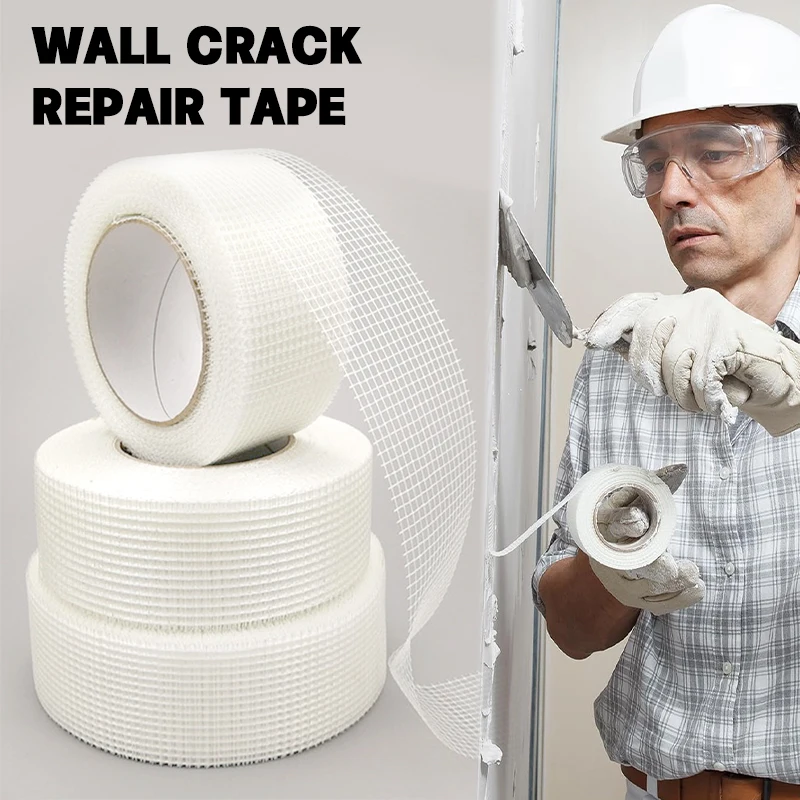 

25m Mesh Seam Tape Glass Fiber Self-adhesive Mesh Tape Drywall Mesh Repair Tape for Repair Wall Crack and Wall Hole