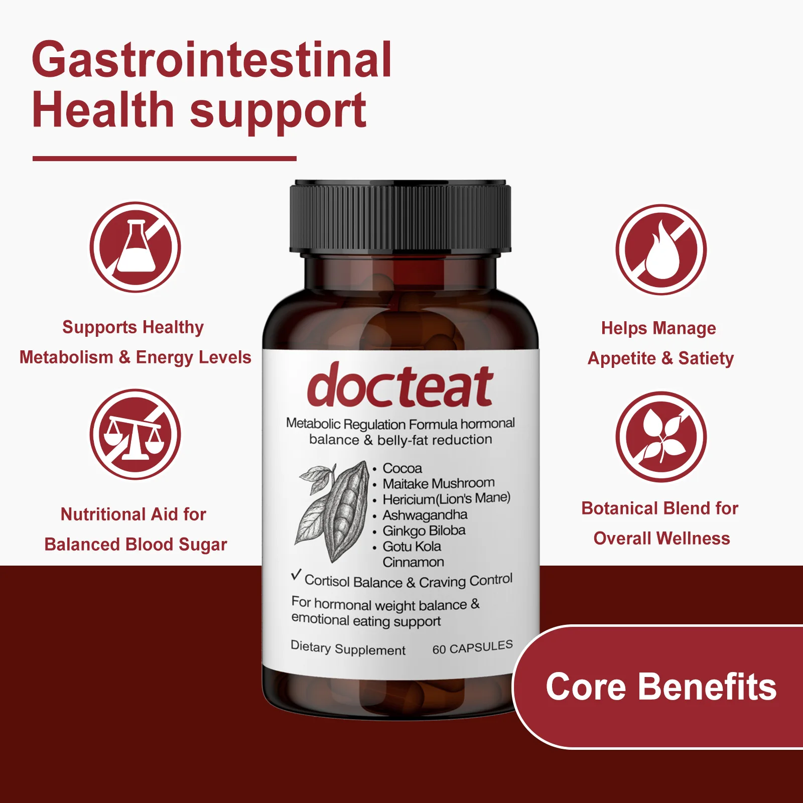 Capsules de soins du corps avec plusieurs ingrédients végétaux, fusion pour soins des femmes, supplément alimentaire équilibré