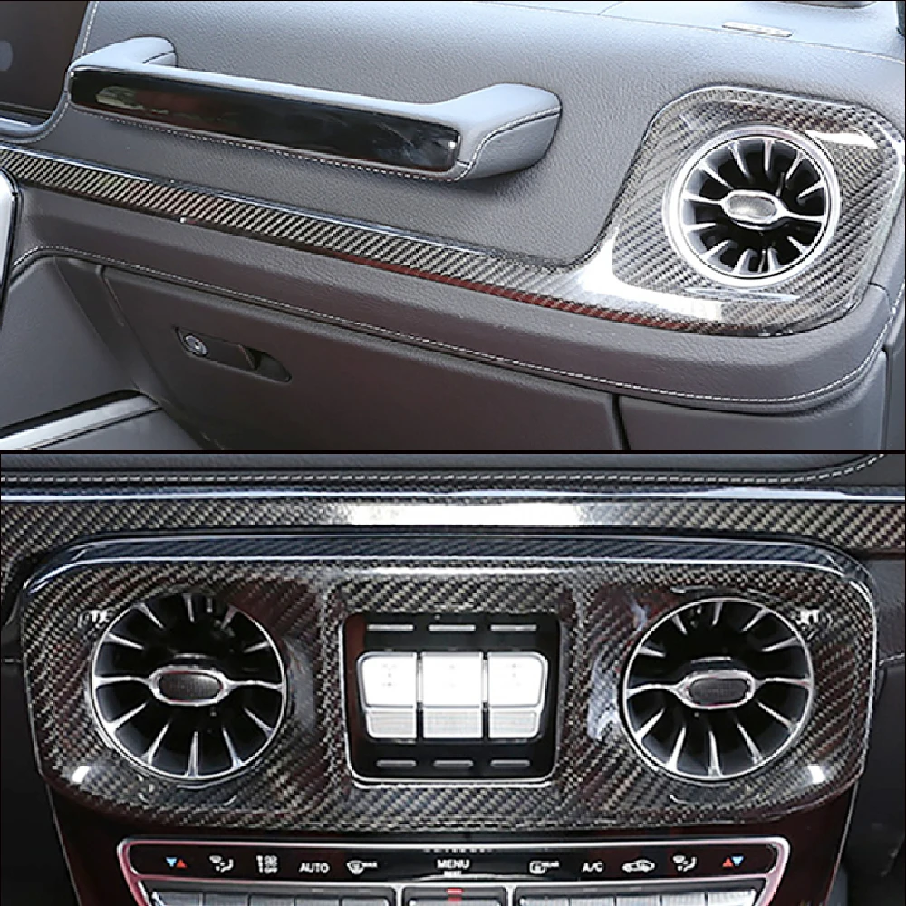 LHD RHD Real Carbon Fiber Car Interior Dashboard Cover Air Vent Cover For Mercedes G Class W464 G500 G63 G350 2019-2024