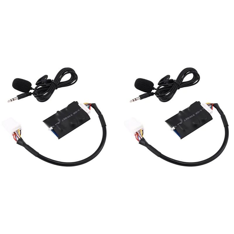 

2X Car Radio Audio Adapter Bluetooth AUX Cable Microphone Handsfree Music Interface Disc Box For Toyota Camry Corolla
